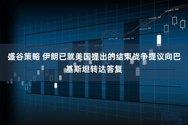 盛谷策略 伊朗已就美国提出的结束战争提议向巴基斯坦转达答复